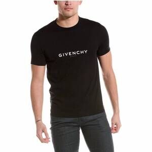 NEW GIVENCHY slim fit logo t-shirt in black
